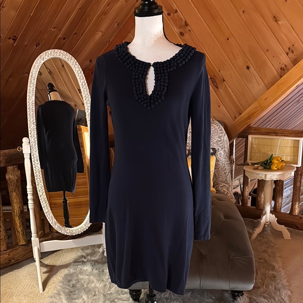 Vineyard Vines Blue Long Sleeve Sheath Dress